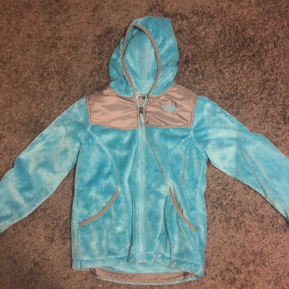 The North Face Oso Blue Fleece Fuzzy Hoodie Jacket